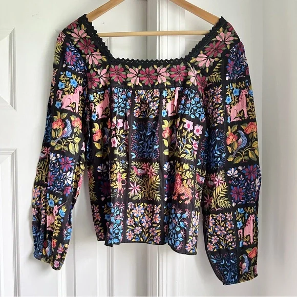 Printfresh Opening Day Patchwork Long Sleeve Blouse - Picture 7 of 9